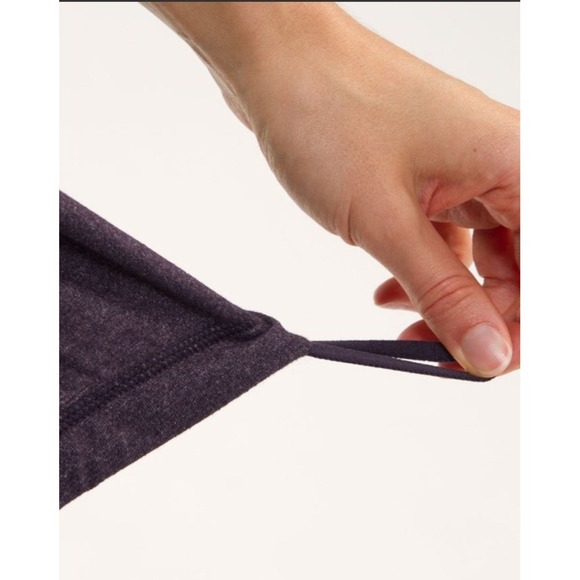 Lululemon Ruched Hem Tank Top Built-in Bra Purple Heathered Athletic Yoga M - Picture 4 of 10